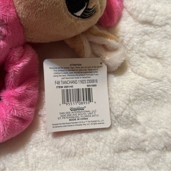 DunDee Set of Boy & Girl Rudolph Red-Nosed Reindeer Plush Squeaky Dog Toys - Picture 10 of 10